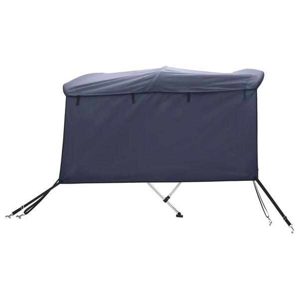 vidaXL trīsloku motorlaivas jumts ar sānu sienām, 183x(137-152)x137 cm