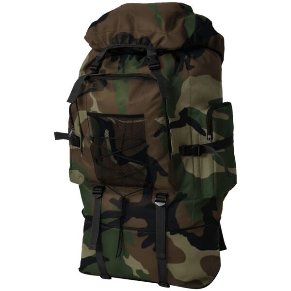 vidaXL armijas stila mugursoma XXL, 100 L, kamuflāža
