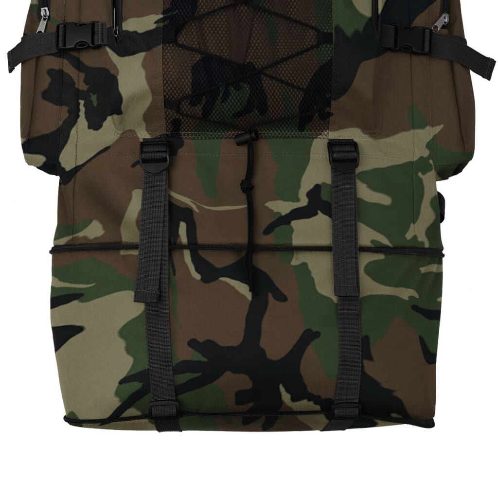 vidaXL armijas stila mugursoma XXL, 100 L, kamuflāža