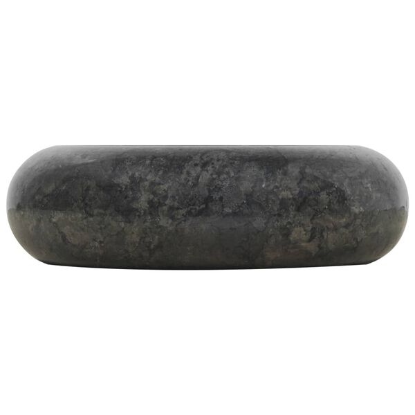 vidaXL izlietne, 40x12 cm, melns marmors