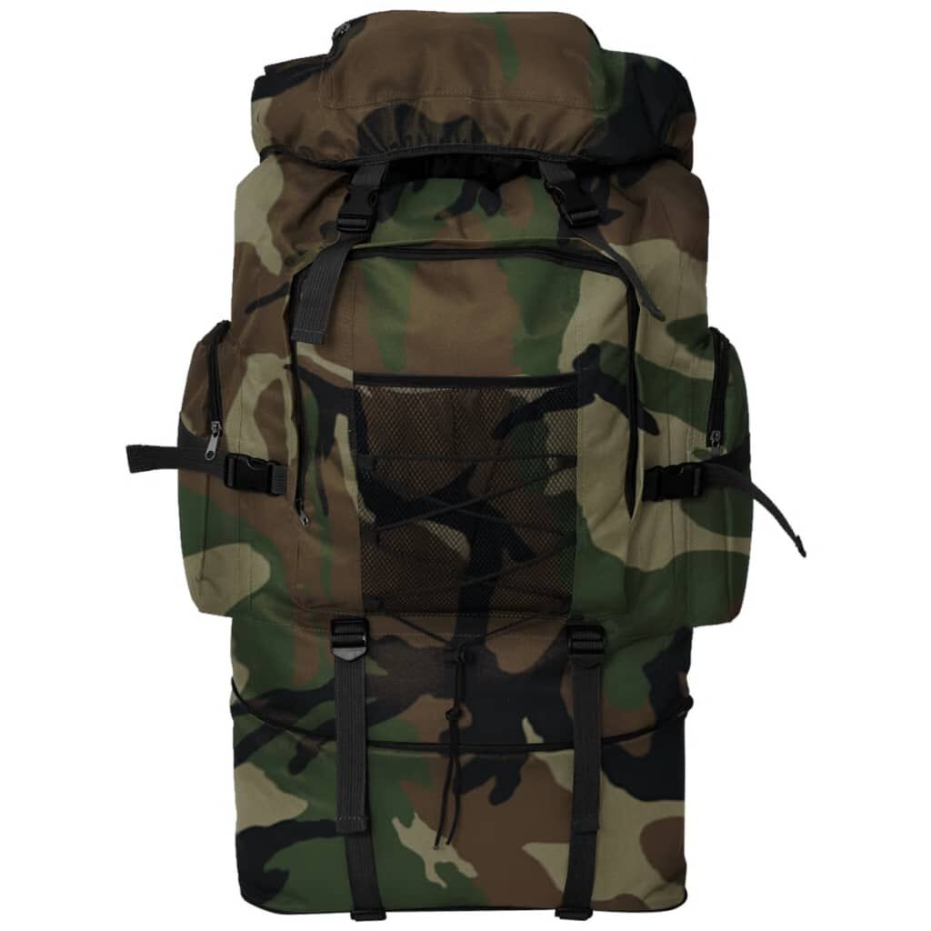 vidaXL armijas stila mugursoma XXL, 100 L, kamuflāža