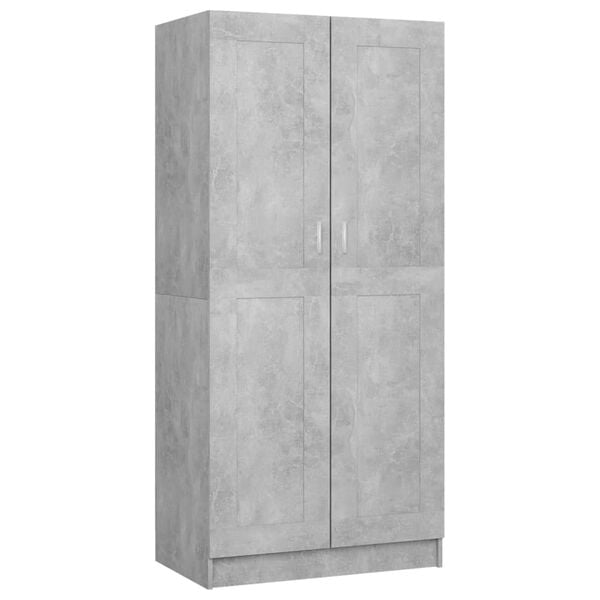 vidaXL skapis, pelēks, 82,5x51,5x180 cm, inženierijas koks