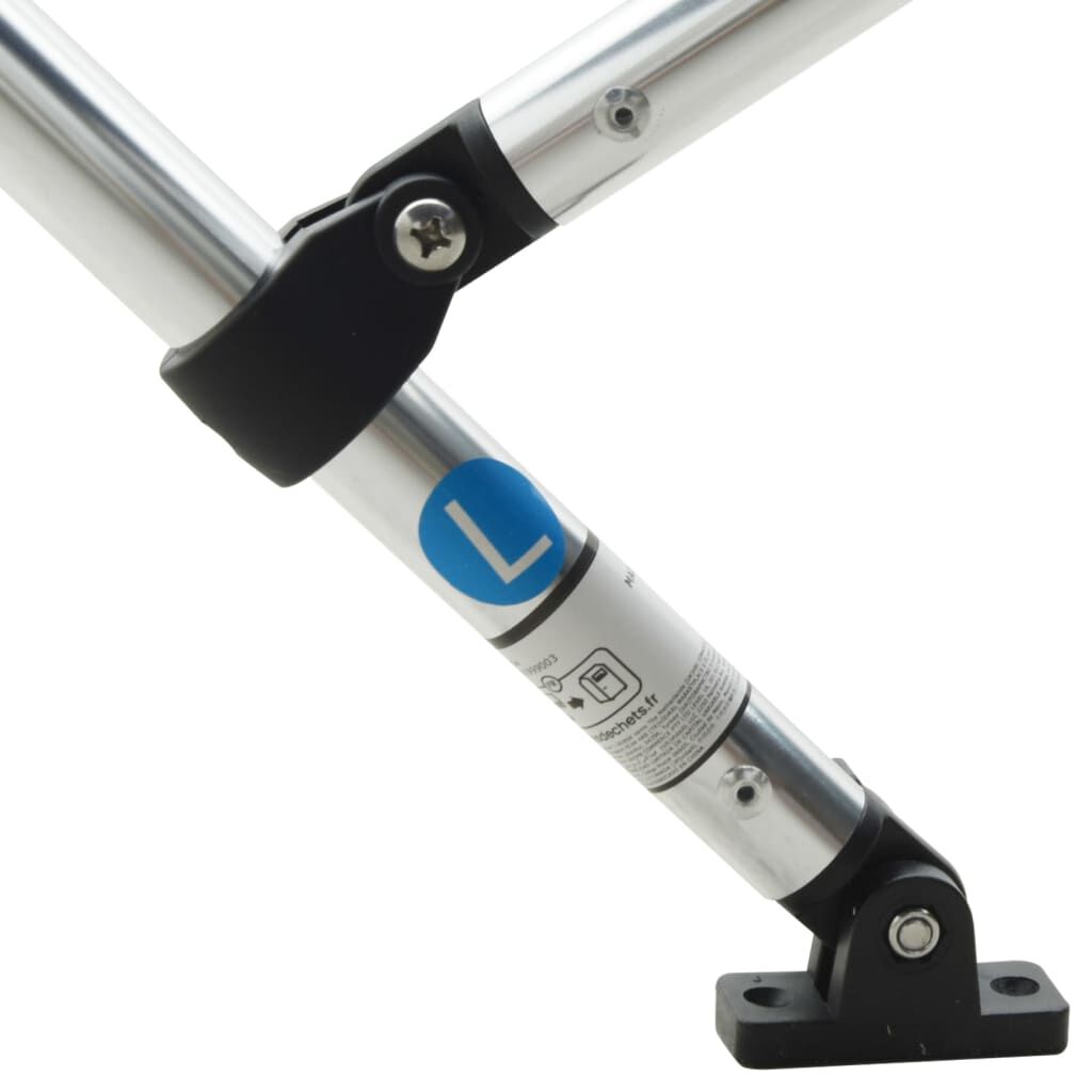 vidaXL trīsloku motorlaivas jumts ar sānu sienām, 183x(137-152)x137 cm