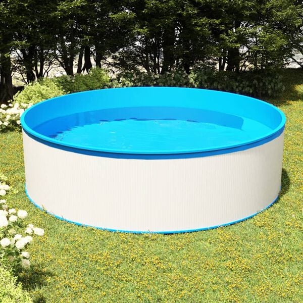 vidaXL baseins, 350x90 cm, balts