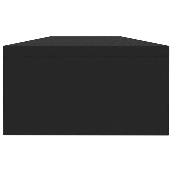 vidaXL monitora paliktnis, 100x24x13 cm, inženierijas koks, melns
