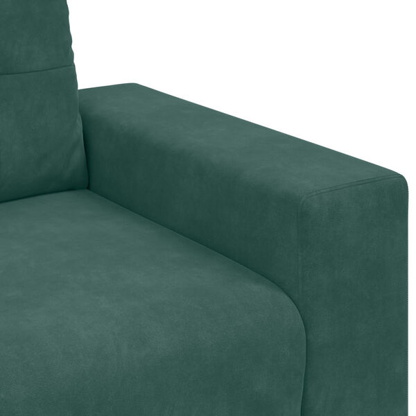 vidaXL Divvietīgs dīvāns Tumši zaļš 120 cm Samts