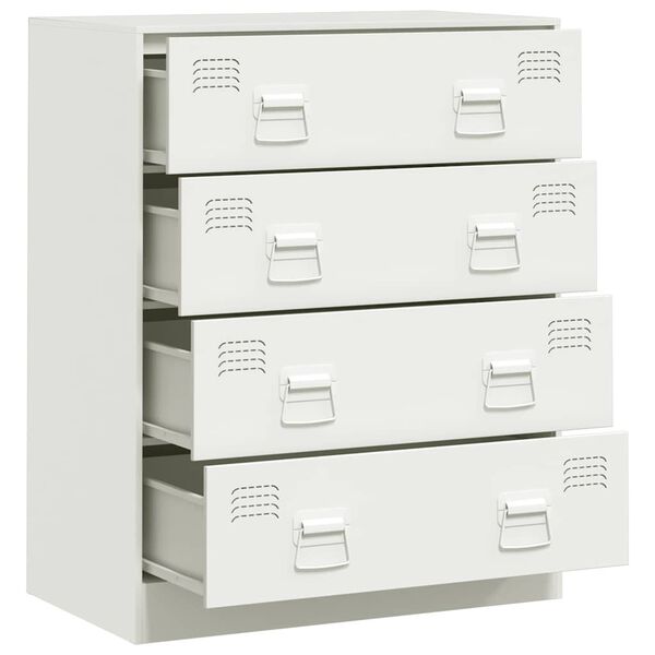 vidaXL kumode, balta, 67x39x83 cm, tērauds