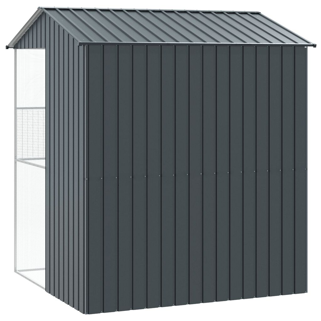 vidaXL Putnu voljērs Antracīts 215x210x247 cm Tērauds