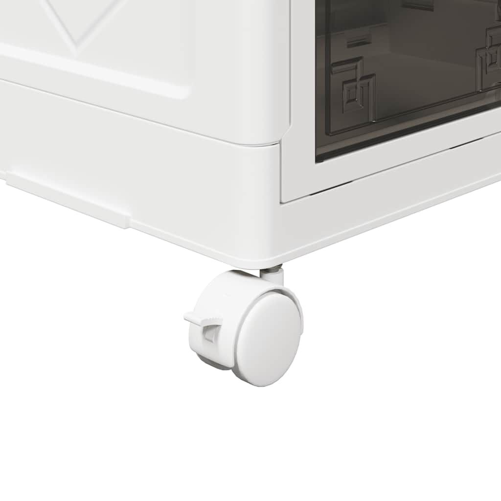 vidaXL Glabāšanas kaste ar riteņiem 4 līmeņu, 28 L, 48x29,5x112,5 cm