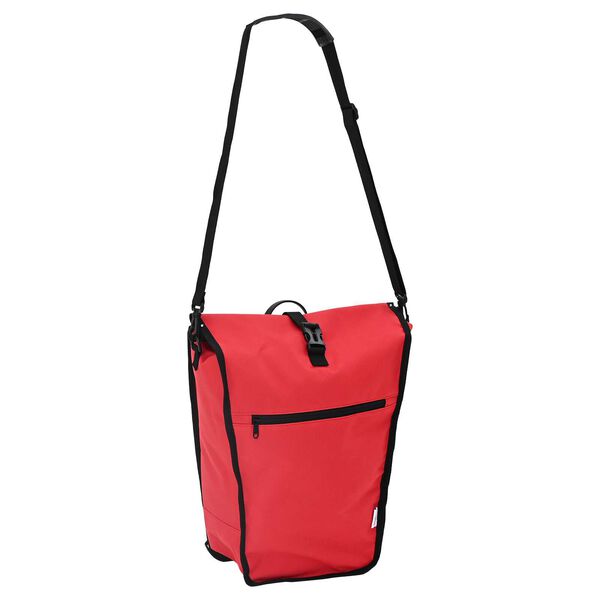 vidaXL velosipēdu soma pannier plauktam 20 L sarkanā krāsā 34x16x59 cm