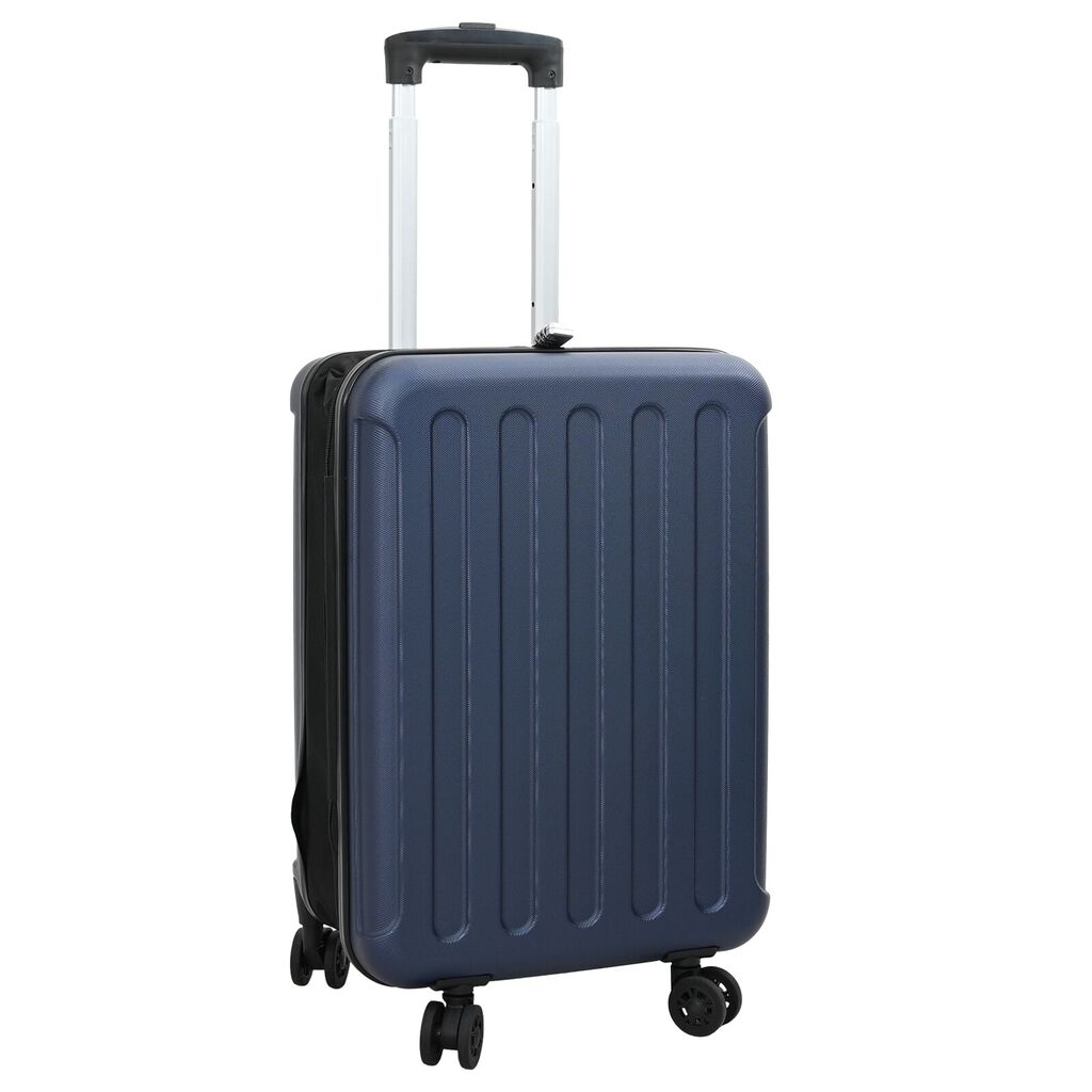 vidaXL salokāmais koferis cietā čaula 20'' Tumši zils 34x23x55.5 cm ABS