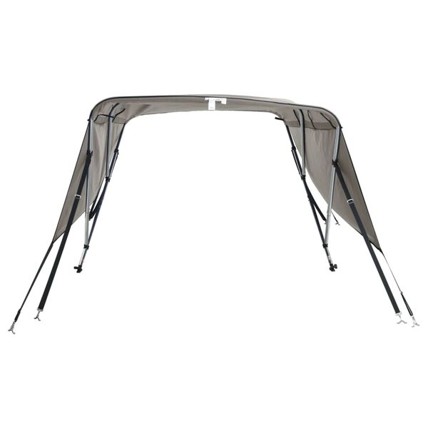 vidaXL trīsloku motorlaivas jumts ar sānu sienām, 183x(137-152)x137 cm