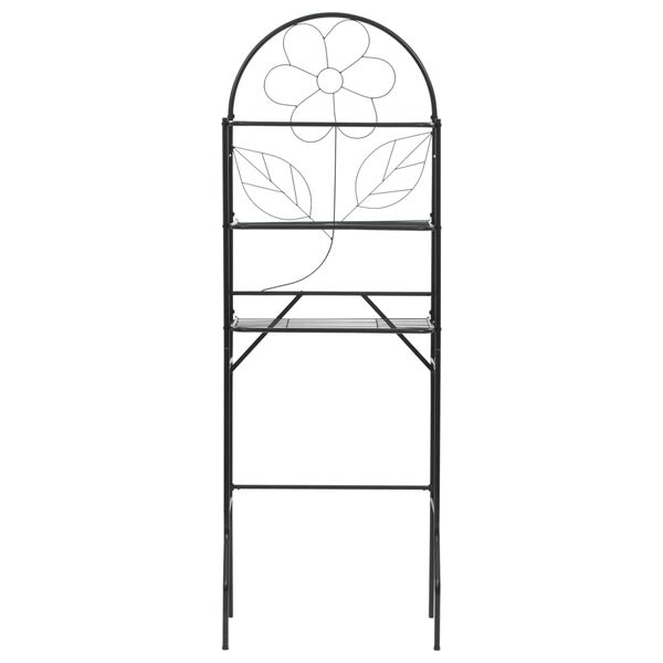 vidaXL vannasistabas plaukts, melns, 60x33x174 cm