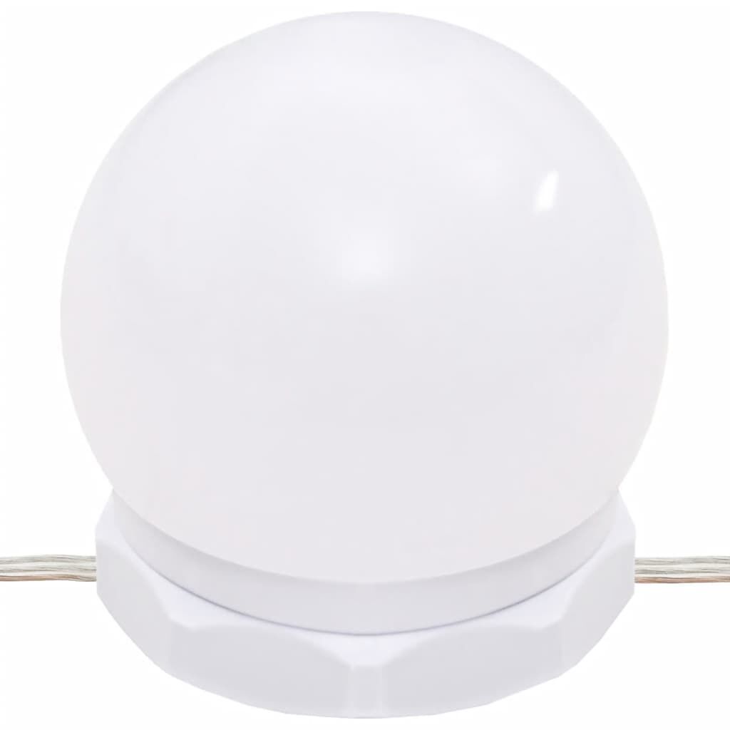 vidaXL spoguļskapītis ar LED, spīdīgi balts, 70x16,5x60 cm